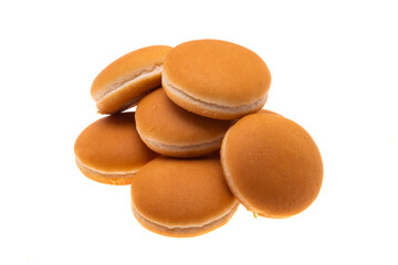 cheeseburger buns isolated
