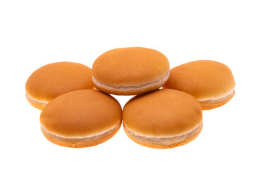 cheeseburger buns isolated