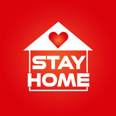 Stay at home, Save lives, stay safe Icon vector Image 2021