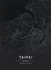 Map of Taipei, Taiwan