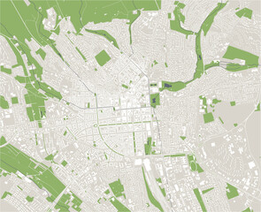 Fototapeta premium map of the city of Wiesbaden, Germany