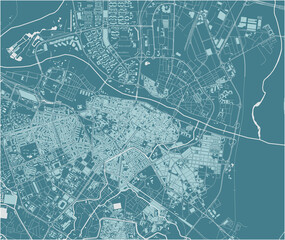 map of the city of Zaragoza, Spain