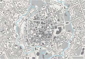 map of the city of of Braunschweig, Germany