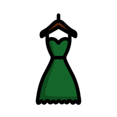 Elegant Dress On Shoulders Icon