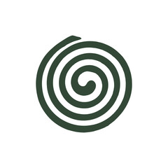 Green mosquito coil icon design.