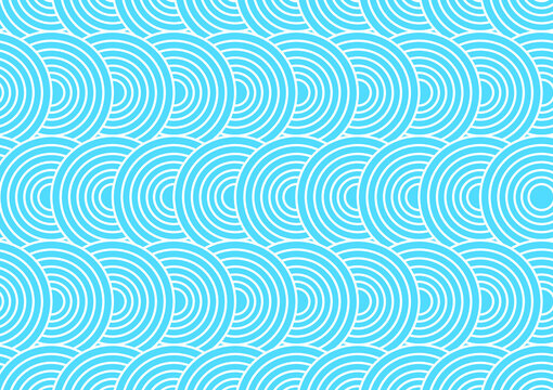 Overlapping circular Circle background. blue style pattern. © bigjom