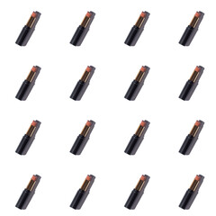 Nude lipstick make up beauty pattern on white background