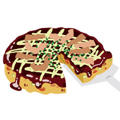 お好み焼きのイラスト