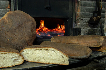 Genzano bread is a typical bread produced near Rome in the Roman Castles hills area in wooden oven