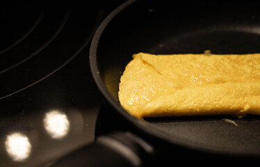 French omelette in a pan