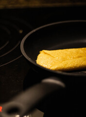 French omelette in a pan