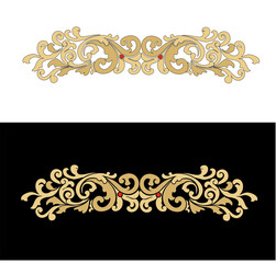 Decorative elegance luxury patterns baroque gold stock illustration