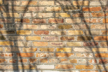 Stone wall in different colors.