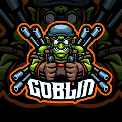 Gunner Goblin Mascot Logo Template