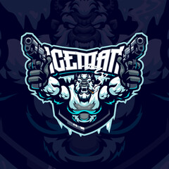 Iceman Mascot Logo Template