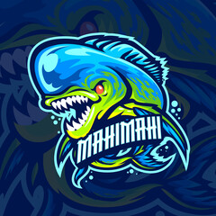Mahi Mahi Fish Mascot Logo Template