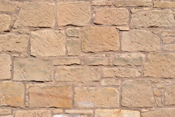 Close Up of Stones on Old Textured Stone Wall