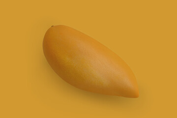 Mango fruit on yellow background