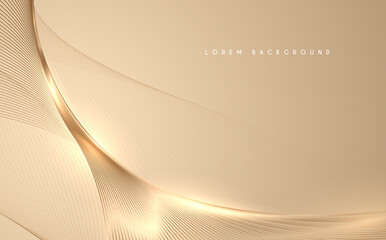 Abstract gold threads background with glow effect