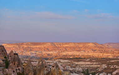 A beautiful view from Uchisar - Cappadocia in Turkey