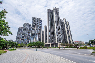 Fototapeta na wymiar Real Estate Development in Nansha District, Guangzhou, China