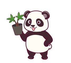 可愛いパンダのイラスト