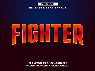 Fighter Premium Editable Text Effect Font style