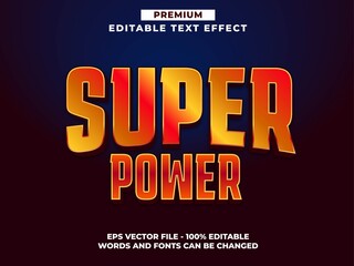 Super Power Premium Editable Text Effect Font style