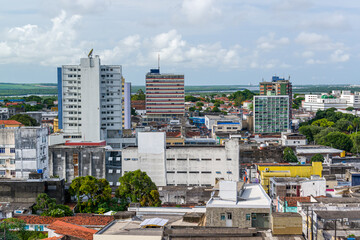 Joao Pessoa, Paraiba, Brazil on February 25, 2019. Partial view of the city center.