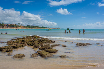 Carapibus beach, Conde, Paraiba, Brazil on April 25, 2021. Northeastern Brazilian coast.