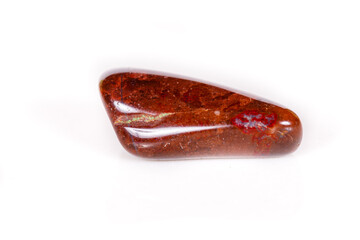 Macro mineral stone Jasper on white background