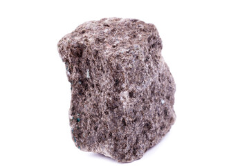 Macro mineral stone Barite on a white background