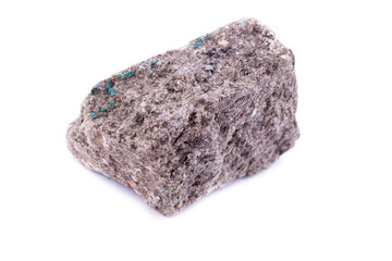 Macro mineral stone Barite on a white background