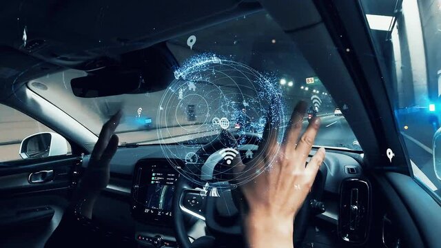 自動運転イメージ　カーエレクトロニクス