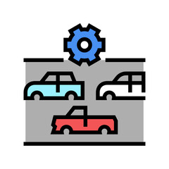 choice of car body type color icon vector. choice of car body type sign. isolated symbol illustration