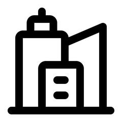 Obraz premium Building icon with line style