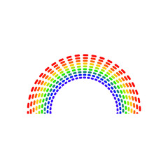 rainbow vector in the sky, colorful rainbow