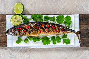 Grilled mackerel