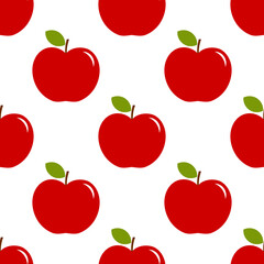 Red apples seamless pattern.