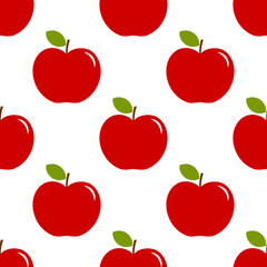 Red apples seamless pattern.