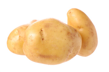 New potato isolated on white background close up
