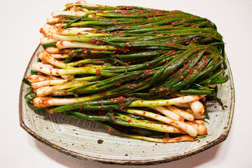 Green onion kimchi, Korean food