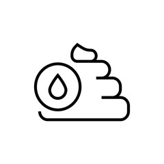 Feces with blood icon. Stomach disease vector illustration. vector illustration. Editable stroke.