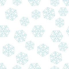 Fototapeta na wymiar Seamless pattern with snowflakes. Merry Christmas and Happy New Year Pattern. Minimalism