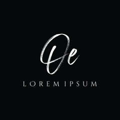 Letter OE luxury logo design vector