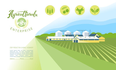 Brochure or landing page of an agricultural firm