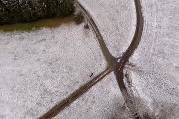 Snowy Landscape from Above
