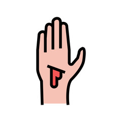 arterial bleeding disease color icon vector. arterial bleeding disease sign. isolated symbol illustration