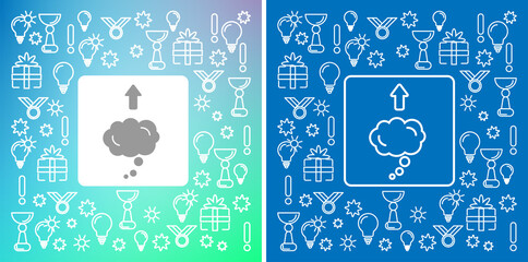 Think outside of the box. Think out of the box vector illustration for company presentation