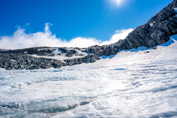 Obraz premium Franz Josef Glacier Helicopter Snow Landing